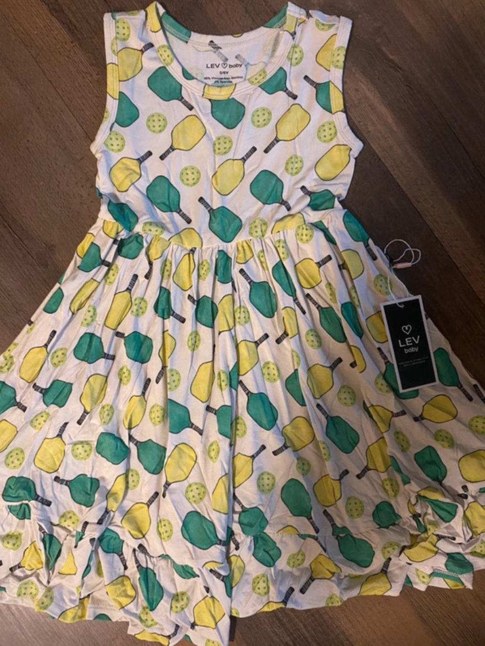 Lev baby bamboo Sleeveless Dress 5/6 NWT